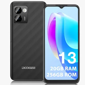 DOOGEE N50 PRO Cell Phone,Android 13 Smartphone,20GB 256GB(1TB TF),6.52" HD ,50MP AI Camera Android Phone,18W Fast Charge,4200mAh Battery Mobile Phones,Face Unlock/OTG-Black