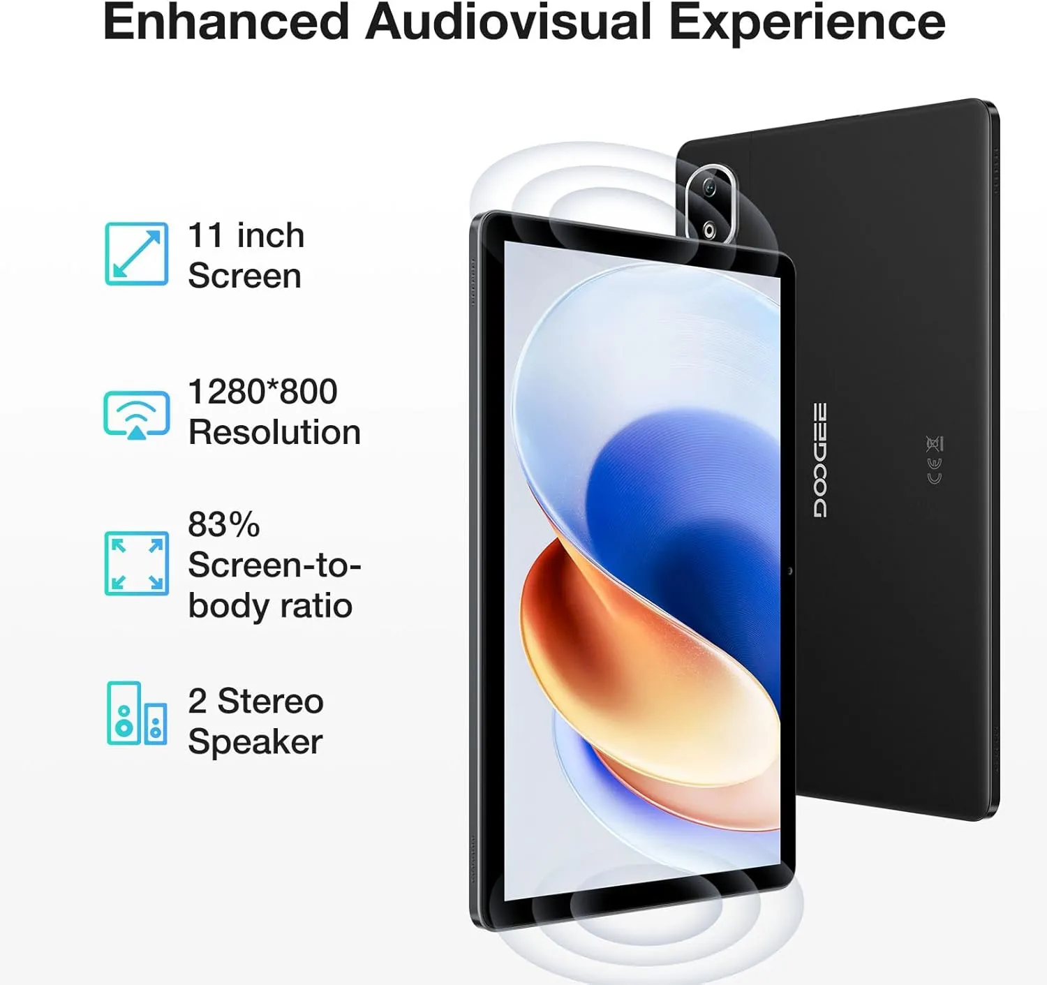 DOOGEE T30E Android Tablet with Keyboard Case T30E 11 Inch Tablets with 9GB RAM 128GB ROM/1TB TF, 8000mAh, Cellular Tablets with Dual Sim Slot, BT5.0, Android Tablet with Pen, Keyboard, Mouse&Case 