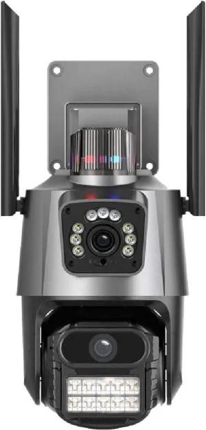 Dual Lens PTZ Outside Cameras, Smart Security Cameras, 10X Zoom AI Tracking Outdoor PTZ IP Camera, Outdoor 360 Panoramic View Cameras, AI Auto Tracking, for Home Security 