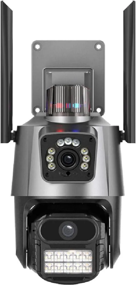Dual Lens PTZ Outside Cameras, Smart Security Cameras, 10X Zoom AI Tracking Outdoor PTZ IP Camera, Outdoor 360 Panoramic View Cameras, AI Auto Tracking, for Home Security 