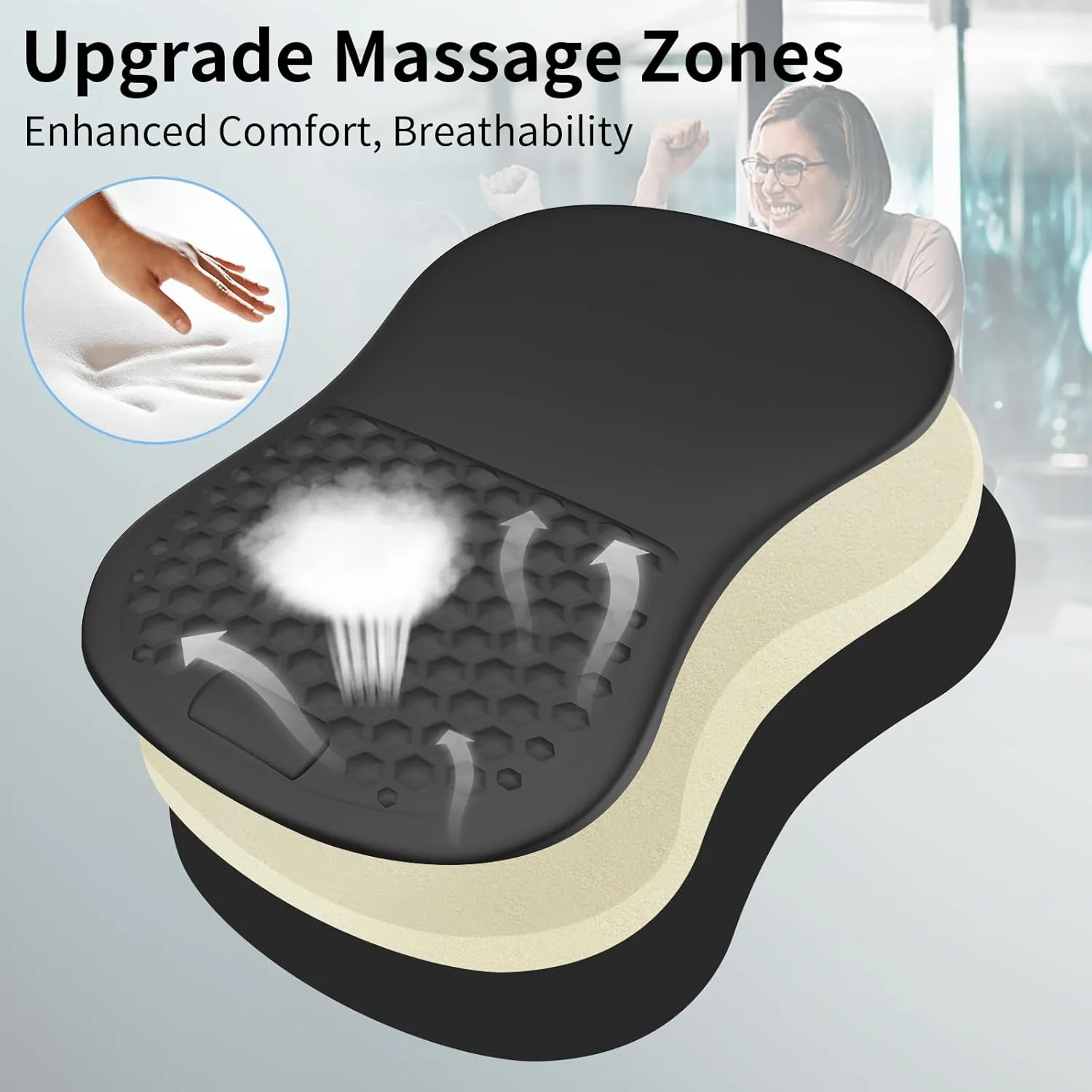 eulps Ergonomic Mouse Pad with Wrist Rest Support, Mousepad with Comfortable Memory Foam Wrist Rest and Non-Slip PU Base for Pain Relief, Computer, Laptop, Office, Home