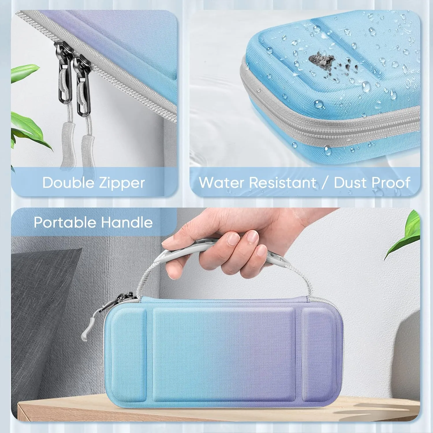 FINTIE Carrying Case for Nintendo Switch Lite 2019, [Shockproof] Hard Shell Protective Cover Travel Bag with Game Card & Micro SD Card Slots for Switch Lite Console & Accessories, Evening Ombre