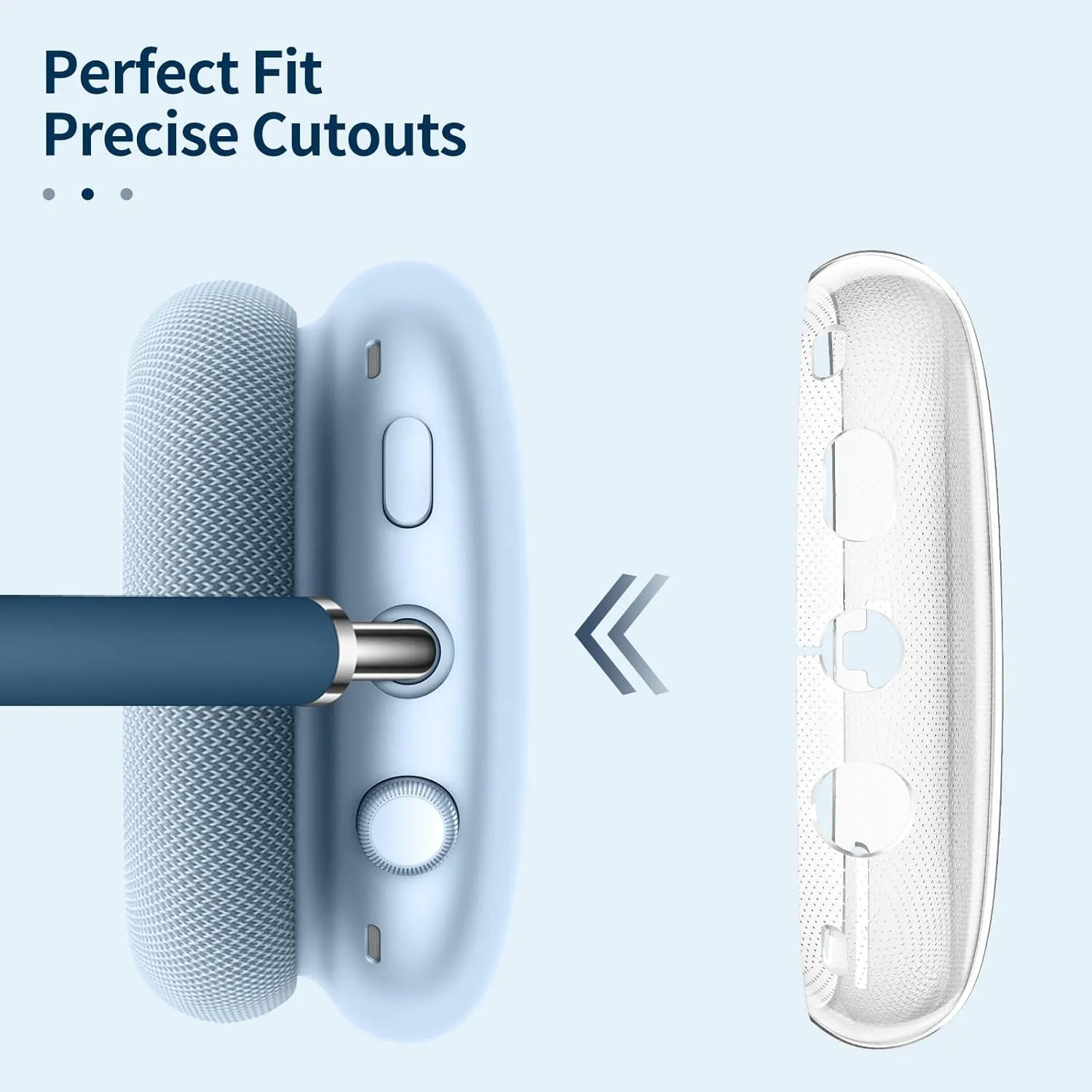 Fintie Case Cover for AirPods Max Headphone, Soft TPU Clear Anti-Scratch Protective Cover, Transparent Accessories Skin Protector for Airpods Max (Crystal Clear)