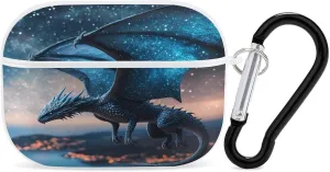 Flying Dragon Earbud Case Bluetooth Headphone Case Full Protective Case with Keychain Compatible with Airpods Pro White-Style