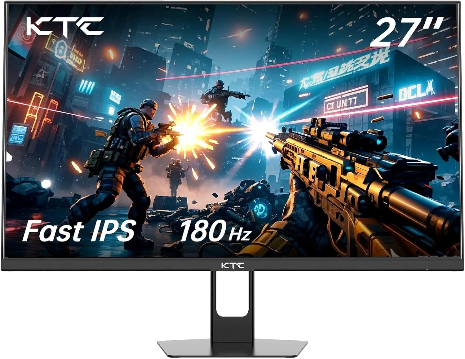 Gaming Monitor 27 inch 180hz 1ms | Fast IPS Screen 1080p Monitor|2 x HDMI 2.0 &1 x Display Port 1.4 | Support Freesync and Wall Mount | 108% sRGB with HDR 10
