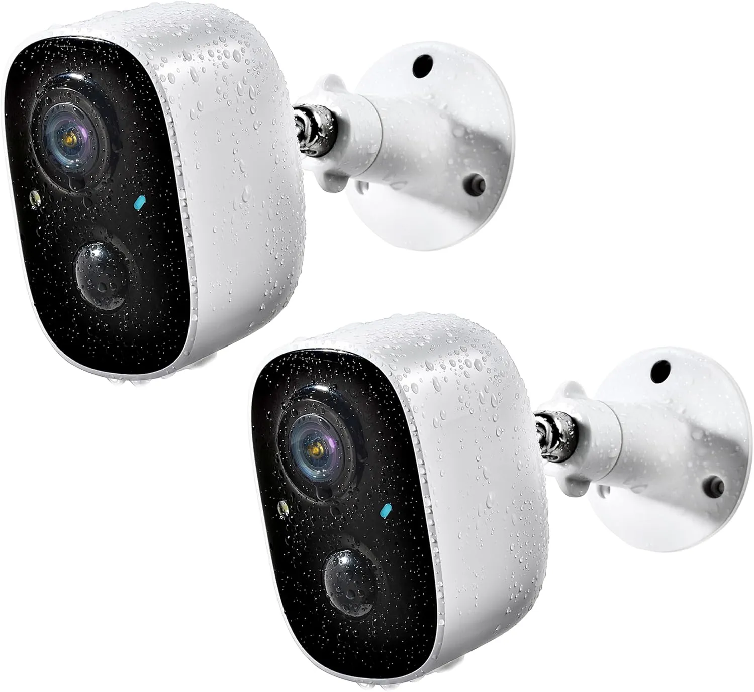 Geekee Security Cameras Wireless Outdoor 2-Way Talk Battery Powered Wi-Fi Cameras for Outside and Indoor 1080P Night Vision AI Motion Detection Siren Alarm IP65 Weatherproof 2-Pack