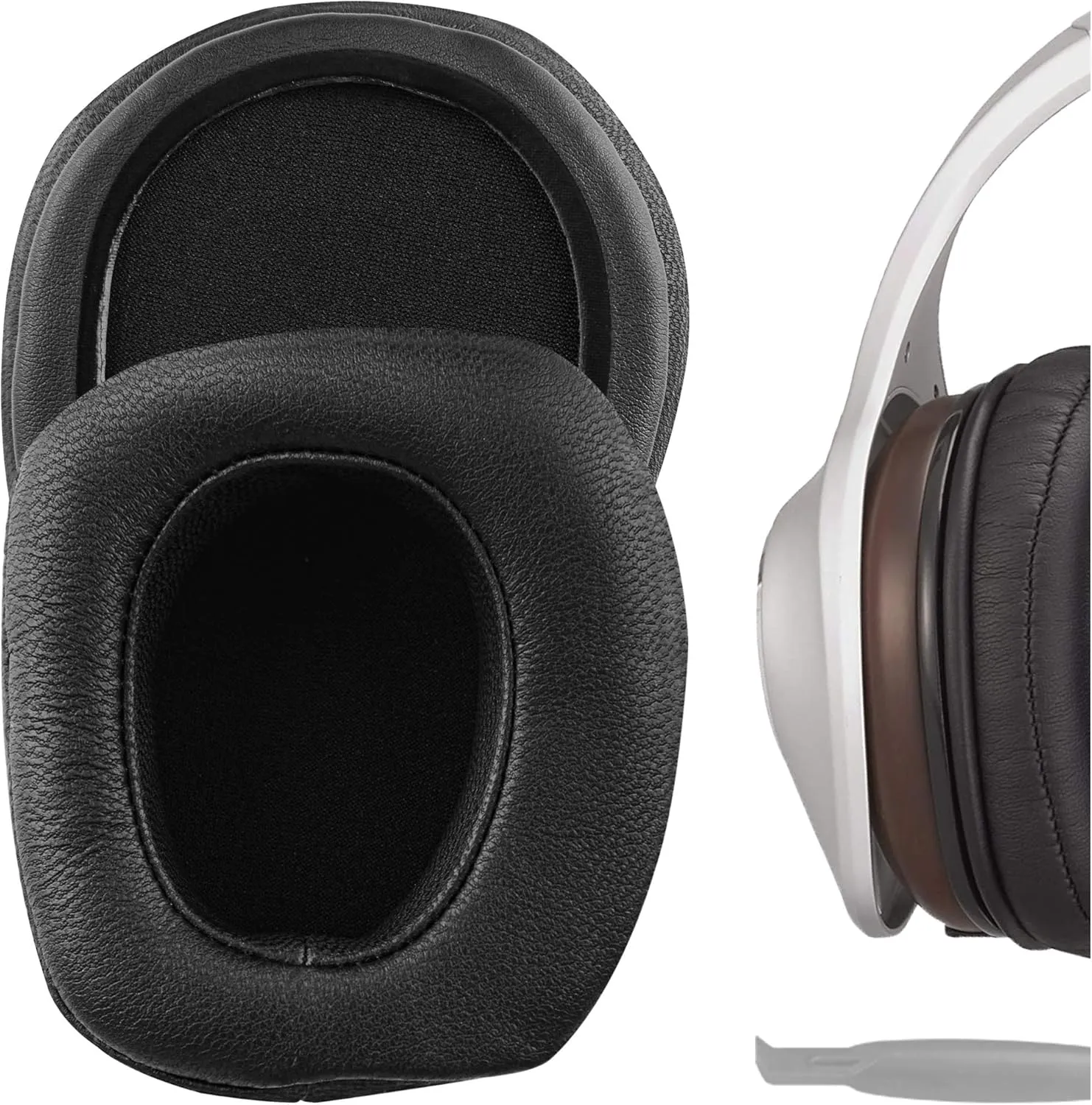 Geekria Elite Replacement Ear Pads for Headphones DENON AH-D600, AH-D7100 Headphones Ear Cushions, Repair Parts (Black)
