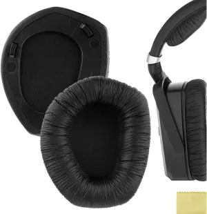 Geekria QuickFit Leatherette Replacement Ear Pads for Sennheiser RS195 HDR195 RS185 HDR185 HDR175 RS175 HDR165 RS165 Headphones Ear Cushions, Ear Cups Cover Repair Parts (Plastic Ring)