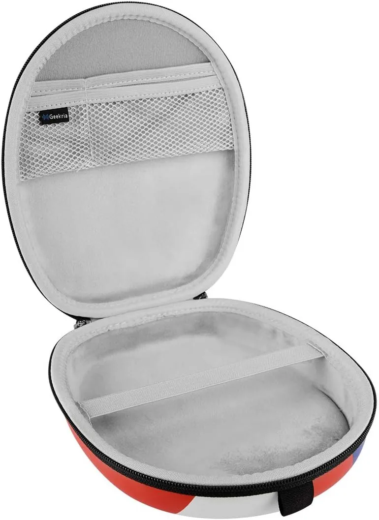 Geekria Shield Case Compatible with Bose QuietComfort Ultra, QC 45/35/25/15/SE, Replacement Protective Hard Shell Travel Carrying Bag with Cable Storage (US Flag)