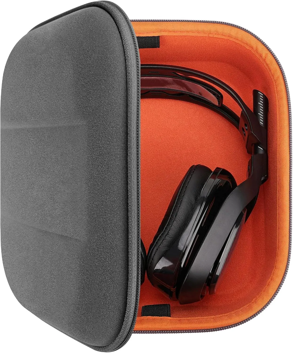 Geekria Shield Case for Large-Sized Over-Ear Headphones, Replacement Protective Hard Shell Travel Carrying Bag with Cable Storage, Compatible with Astro Gaming A50Gen4 (Microfiber Grey)