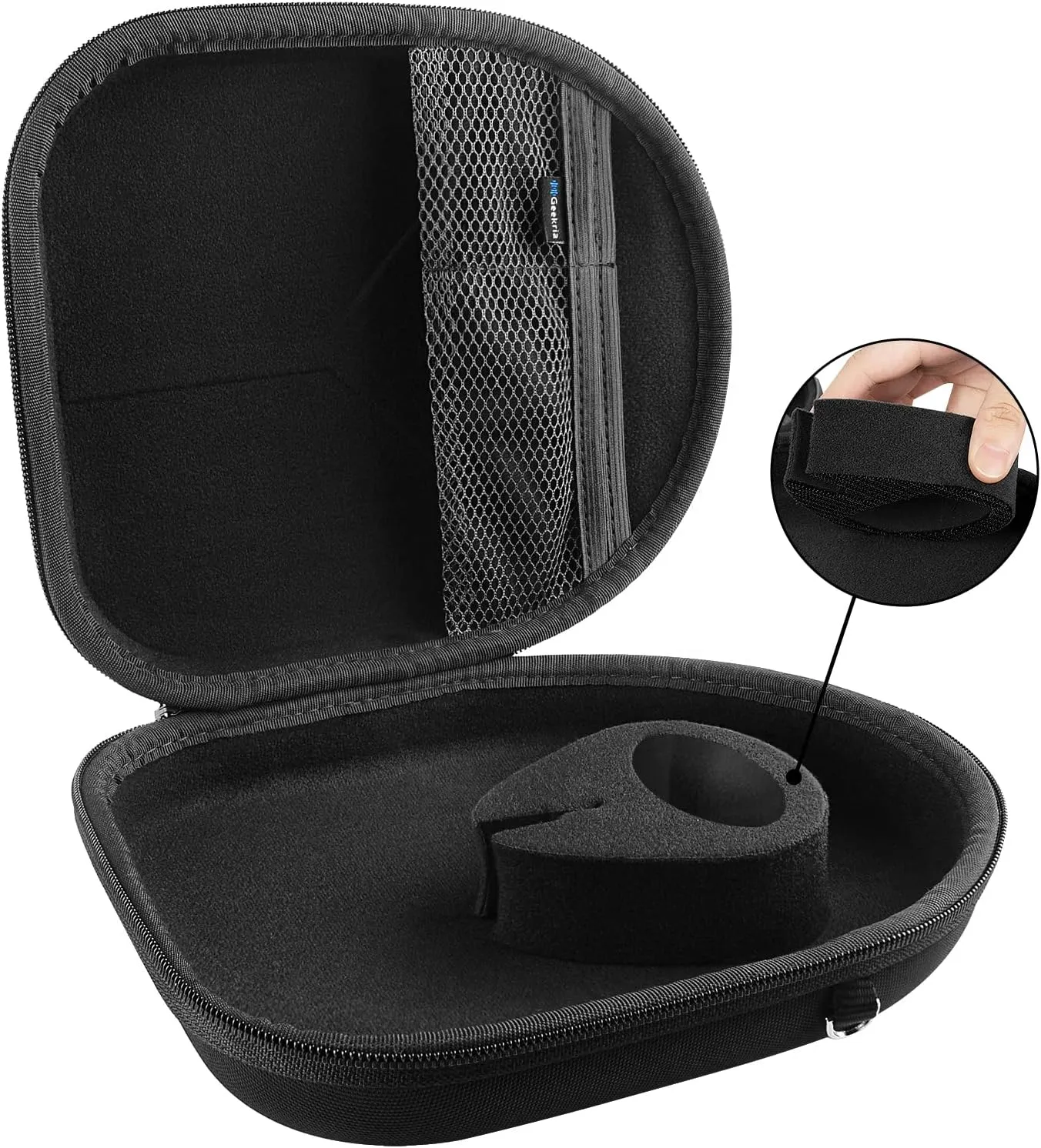 Geekria Shield Case Headphones Compatible with Anker Soundcore Q11i, Life Q20, Life Q30, Space Q45, Replacement Protective Hard Shell Travel Carrying Bag with Cable Storage (Black)