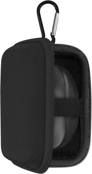 Geekria Shield Earbuds Case Compatible with Tribit MoveBuds H1 Wireless Bluetooth Earbuds, Replacement Hard Shell Travel Carrying Bag with Cable Storage (Black)