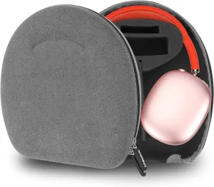 Geekria Shield Headphones Case Compatible with Apple AirPods Max Case, Will Make Headphones Into Sleep Mode Immediately, Replacement Hard Shell Travel Carrying Bag with Cable Storage (Grey)