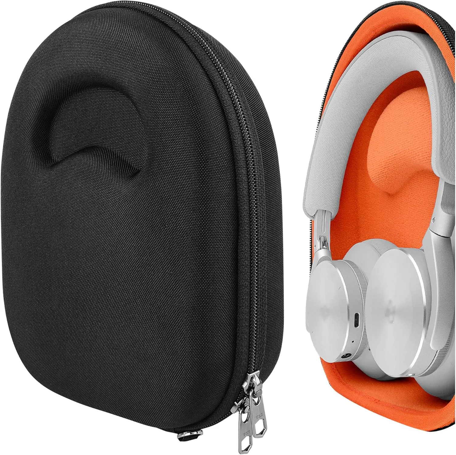 Geekria Shield Headphones Case Compatible with Bang & Olufsen Beoplay H95, H9i, H9, H8, H8i, H6, H4, H2 Case, Replacement Hard Shell Travel Carrying Bag with Cable Storage (Black)
