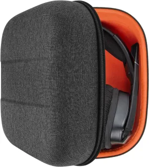 Geekria Shield Headphones Case Compatible with Corsair Void v2 Wireless, HS80, Virtouso, HS55, HS65, Replacement Extra Hard Shell Travel Carrying Bag with Cable Storage (Dark Grey)