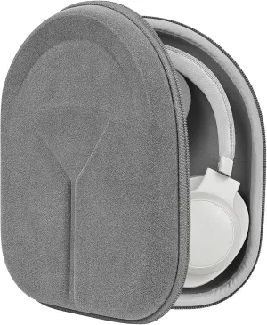 Geekria Shield Headphones Case Compatible with JBL Live 500BT, Tune 720BT, Tune 760NC, Tune 750NC, Tune 770NC Case, Replacement Hard Shell Travel Carrying Bag with Cable Storage (Microfiber Grey)