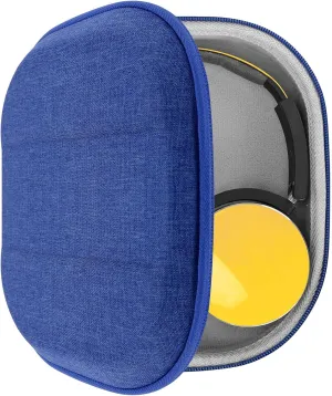 Geekria Shield Headphones Case Compatible with JBL, Sony, AKG, Skullcandy, Replacement Hard Shell Travel Carrying Bag with Cable Storage (Blue)