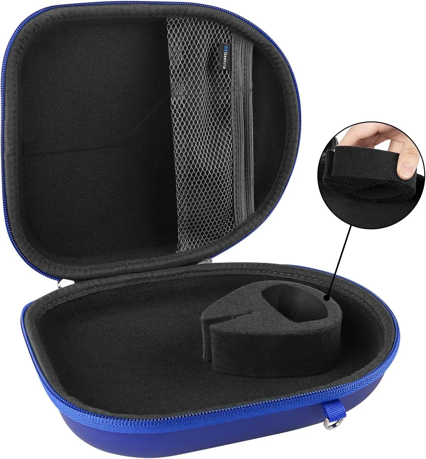 Geekria Shield Headphones Case Compatible with JBL Tune 760NC, 750NC, 720BT, Live 770NC, Replacement Hard Shell Travel Carrying Bag with Cable Storage (Blue)