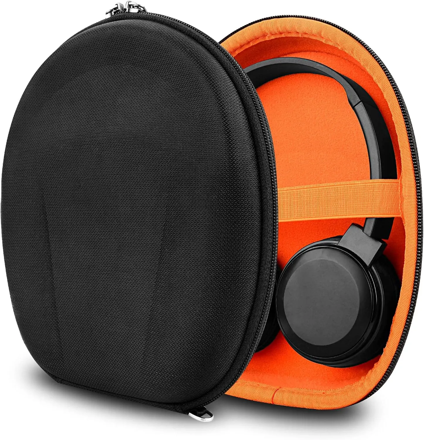 Geekria Shield Headphones Case Compatible with JVC HA-S20BT, HA-S23W, HA-S35BTB, HA-S65BNB, HAS38BT, Replacement Protective Hard Shell Travel Carrying Bag with Cable Storage (Black)