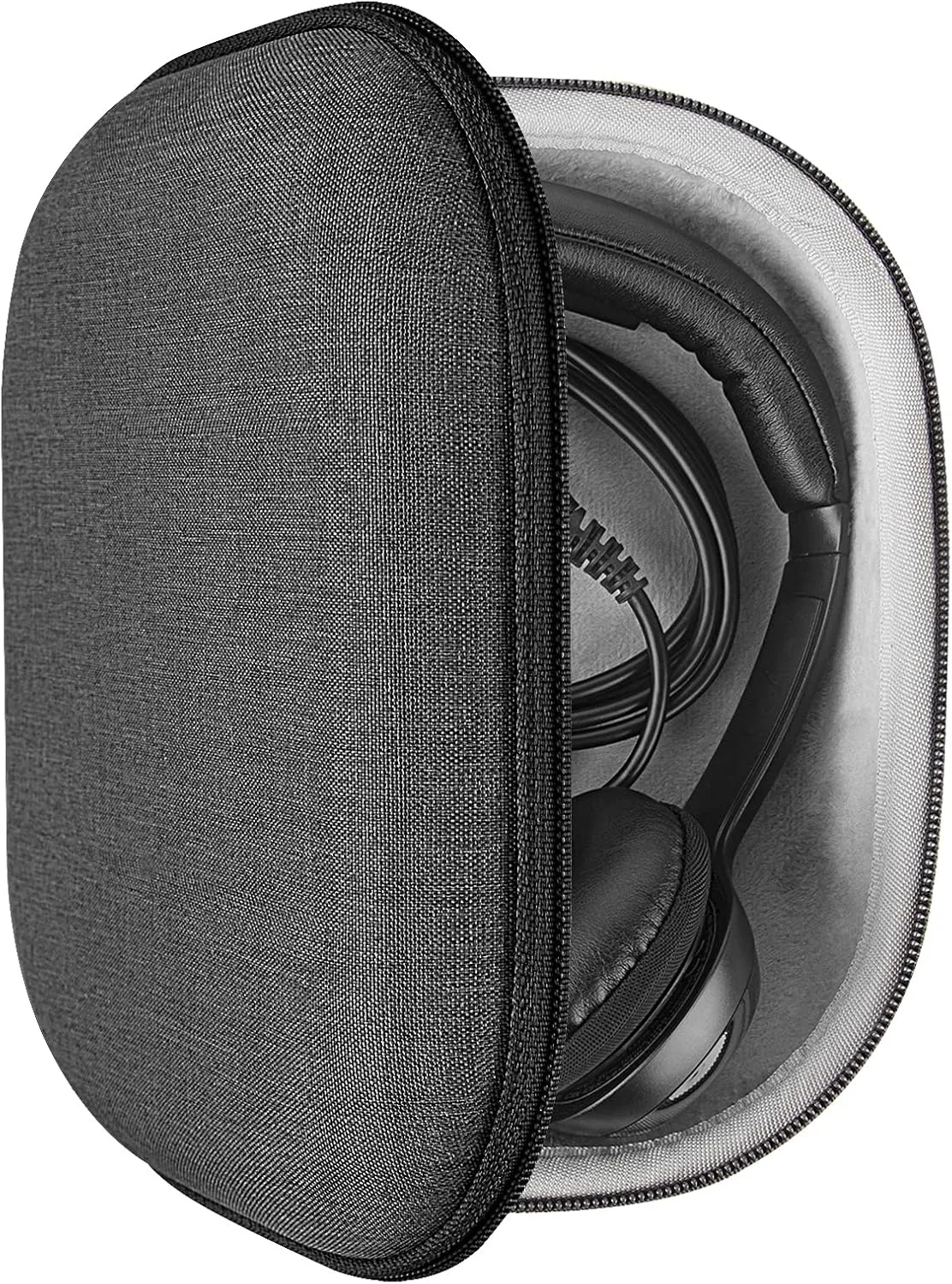 Geekria Shield Headphones Case Compatible with Logitech H820e, H650e, H600, H570e, H151, H370, Replacement Hard Shell Travel Carrying Bag with Cable Storage (Black)