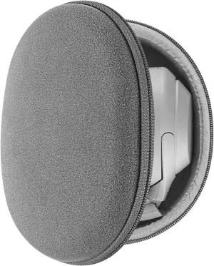Geekria Shield Headphones Case Compatible with Sony WH-1000XM4, WH-1000XM3, WH-XB910N, WH-XB900N, WH-H910N Case, Replacement Hard Shell Carrying Bag with Cable Storage (Microfiber Grey)
