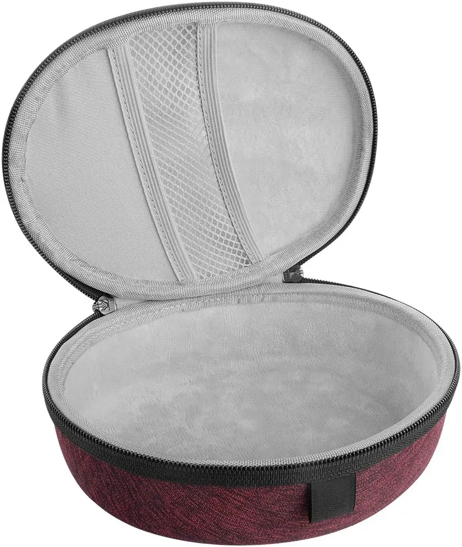 Geekria Shield Headphones Case Compatible with Sony WH-XB900N, WH-H910N, WHH900N, WH-1000XM4, WH-1000XM3 Case, Replacement Hard Shell Travel Carrying Bag with Cable Storage (Deep Red)