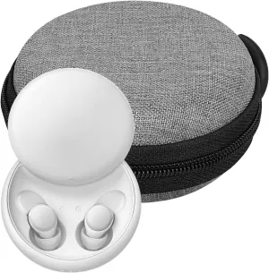 Geekria Shield Headphones Case Compatible with Soundcore Sleep A10/A20 Wireless Bluetooth Earbuds Case, Replacement Hard Shell Travel Carrying Bag with Cable Storage (Grey)
