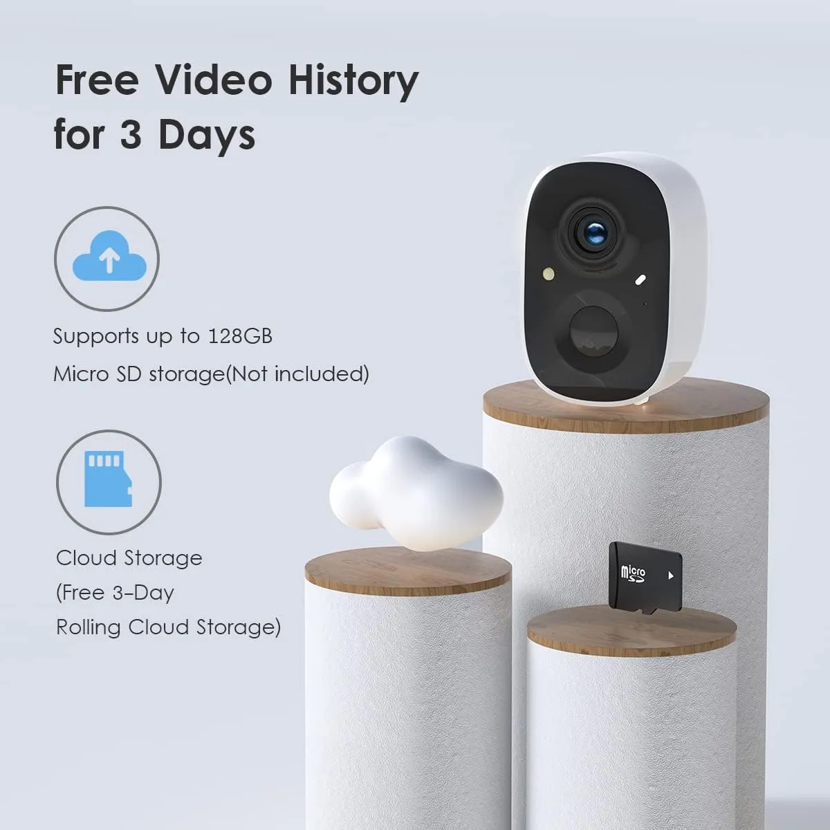 GMK Security Cameras Wireless Outdoor, 2K Color Night Vision AI Motion Detection 2-Way Talk Battery Powered 3MP WiFi Home Indoor Camera IP65 Waterproof Spotlight Siren Alarm Cloud/SD Storage 4-Pack