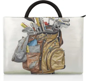 Golf Club Bag Vintage Laptop Sleeve with Handle Waterproof Computer Carrying Case