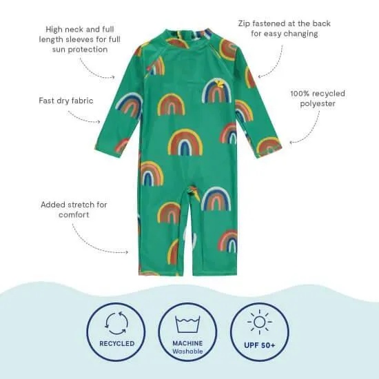 Green Rainbow Rash Suit (0-6 Months)