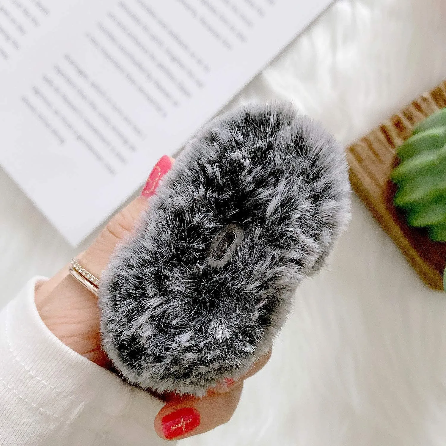 Guppy Compatible with AirPods Pro Furry Bunny Case Girls 3D Cartoon Cute Rabbit Ears Plush Fluffy Warm Carrying Case Soft Protective Case Cover Accessories for AirPods 3 Pink, QL2358-Airpods3-2