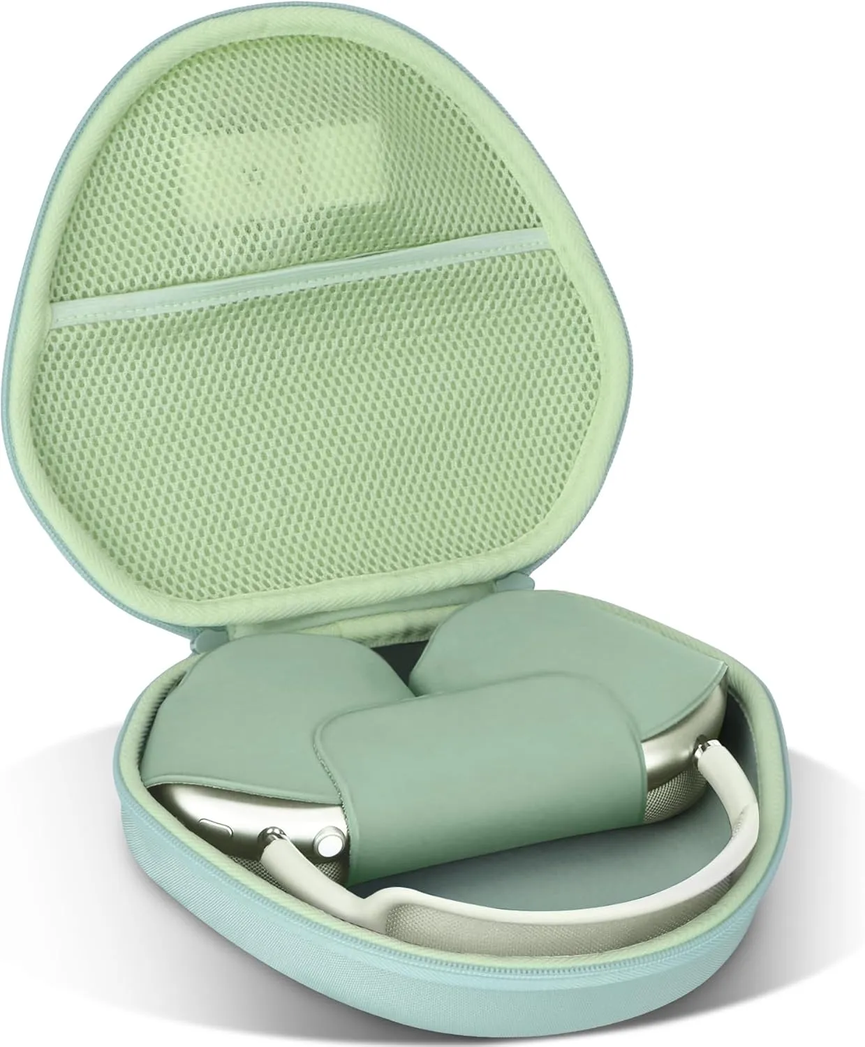 Hard Case Compatible with Apple AirPods Max Over-Ear Headphones (Light Green Case)