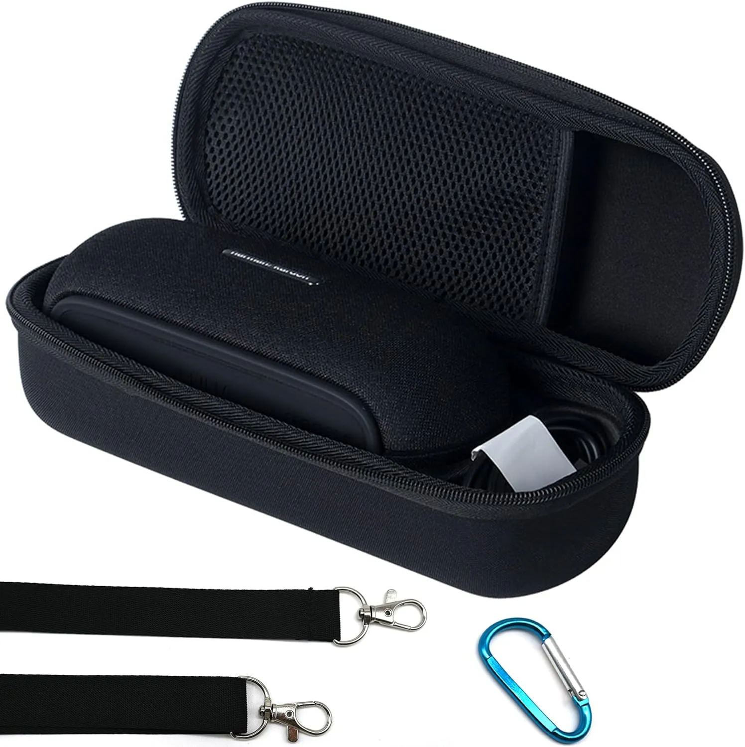 Hard Travel Carrying Case Protective Cover Compatible with Harman Kardon Luna Portable Bluetooth Speaker Accessories (Black)