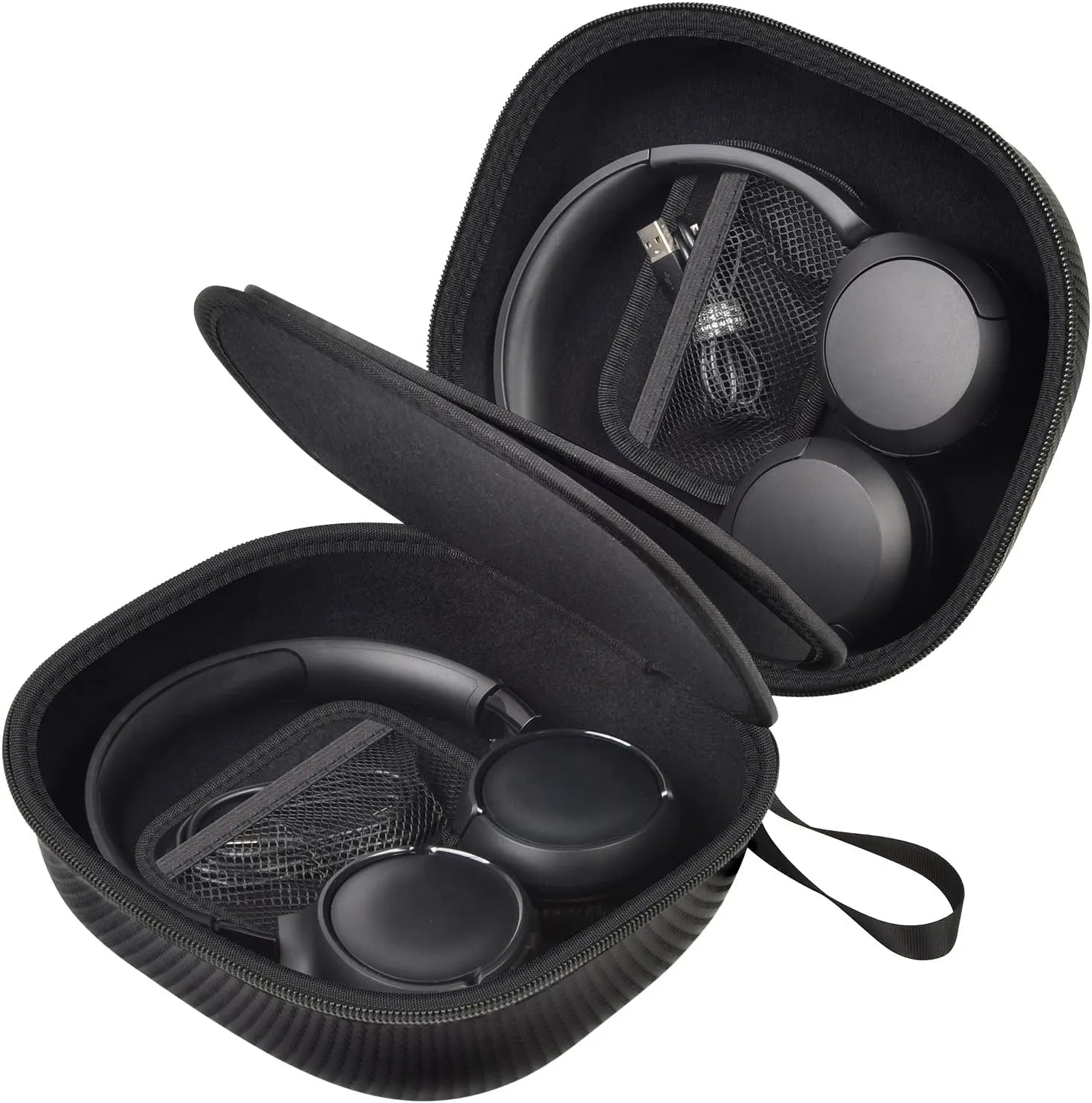 Headphone Headset Case Compatible with JBL Tune 510BT 720BT/ Sony WH-CH 720N/WH-CH520/ for Soundcore/for TOZO Etc, Double-Sided Headphone Storage for 2 Headphones -Black