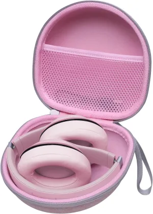 Headphone Headset Case for Beats/JBL/JLab/TOZO/BERIBES/Picun/KVIDIO Noise Cancelling Over-Ear Foldable Headphones (Pink)