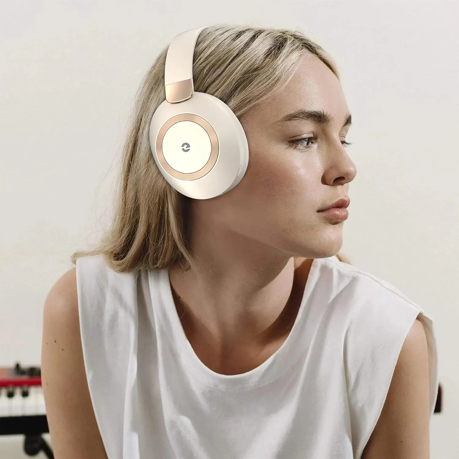 Headphones Wireless Bluetooth, 100H Playtime Active Noise Cancelling Headphones, Wireless Headphone with Microphone, Bluetooth Headphone with Deep Bass, Over-Ear Headphon with Fast Charging