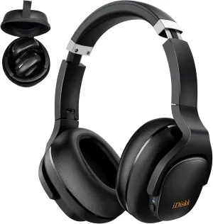 Hi-Res Audio Hybrid Active Foldable Noise Cancelling Bluetooth Headphone,Headphones Wireless Noise Cancelling Deep Bass,45H PlaytimeWireless HeadPhone for commuting, travel ,gym (foldable with case)