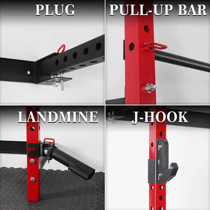 Home Gym Wall Mounted Folding Power Squat Rack