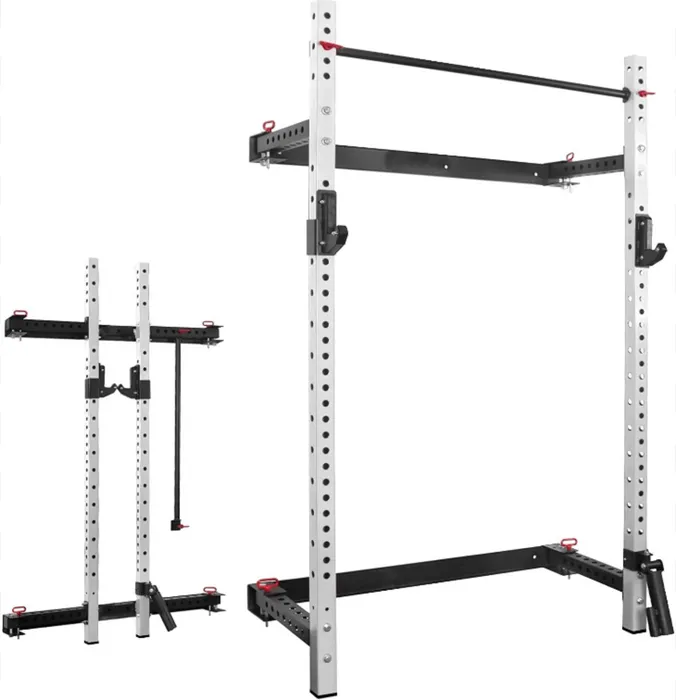 Home Gym Wall Mounted Folding Power Squat Rack