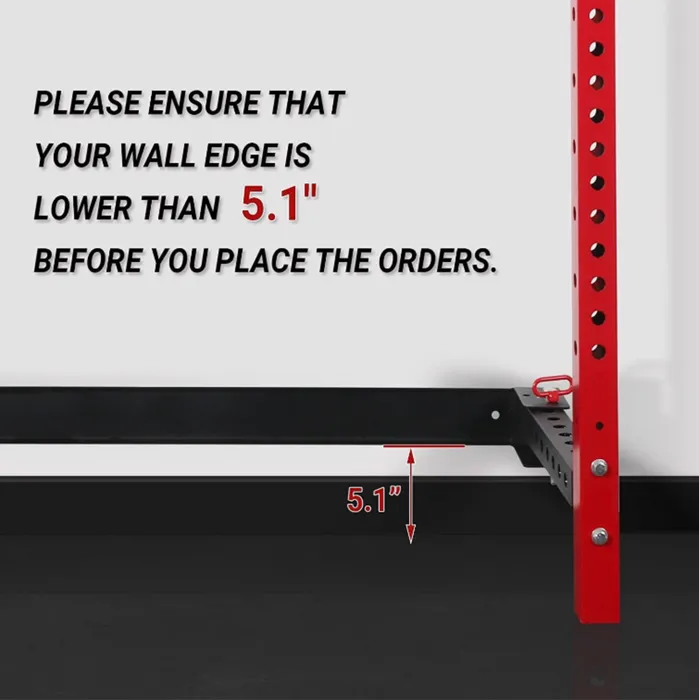 Home Gym Wall Mounted Folding Power Squat Rack