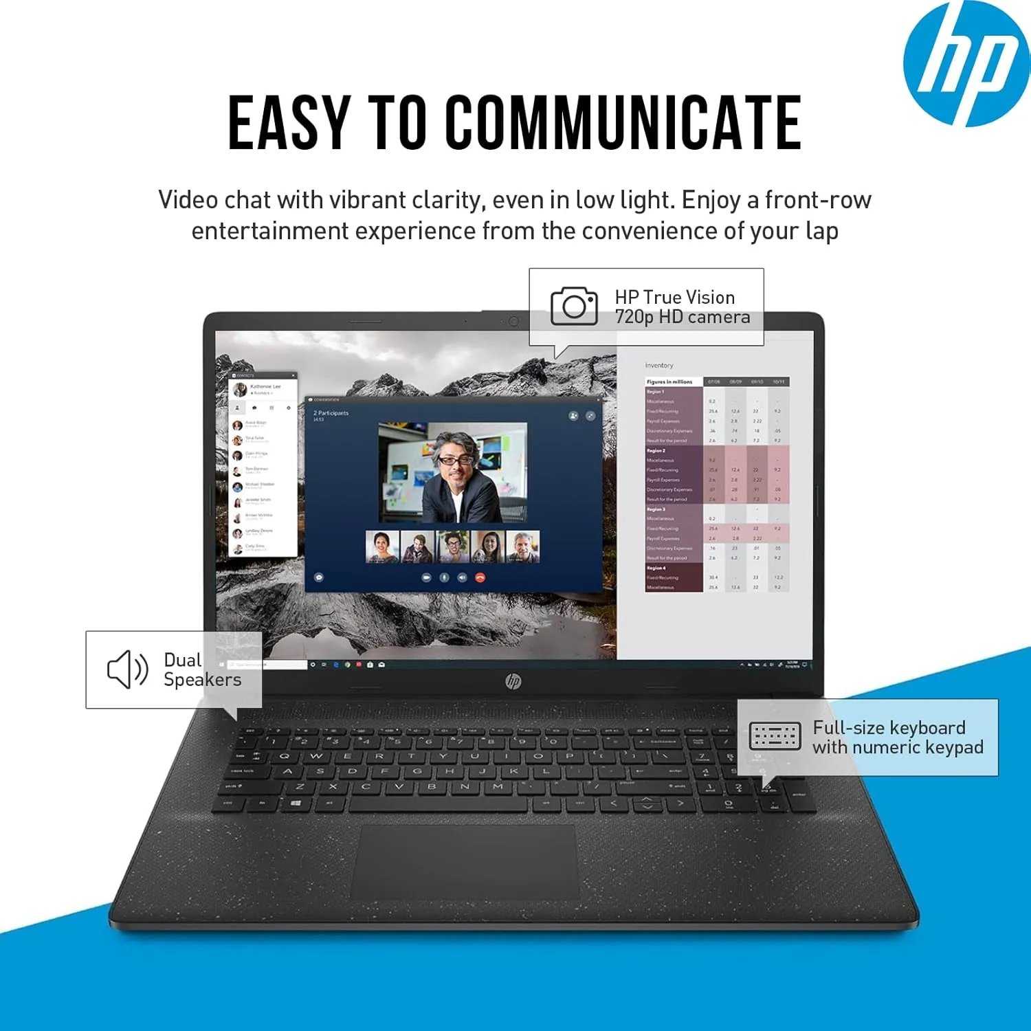 HP 17 Inch Laptop Notebook PC, 17.3 IPS FHD Business Laptop Computer, Intel 10-Core i7, Lifetime Microsoft Office, 64GB RAM, 2TB SSD 512GB Docking Set, Windows 11 Pro, 10-Key Number Pad, Wi-Fi 6