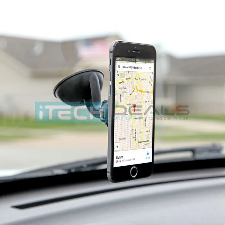 iTD Gear Magnetic Windshield Car Mount Holder for iPhone & Android
