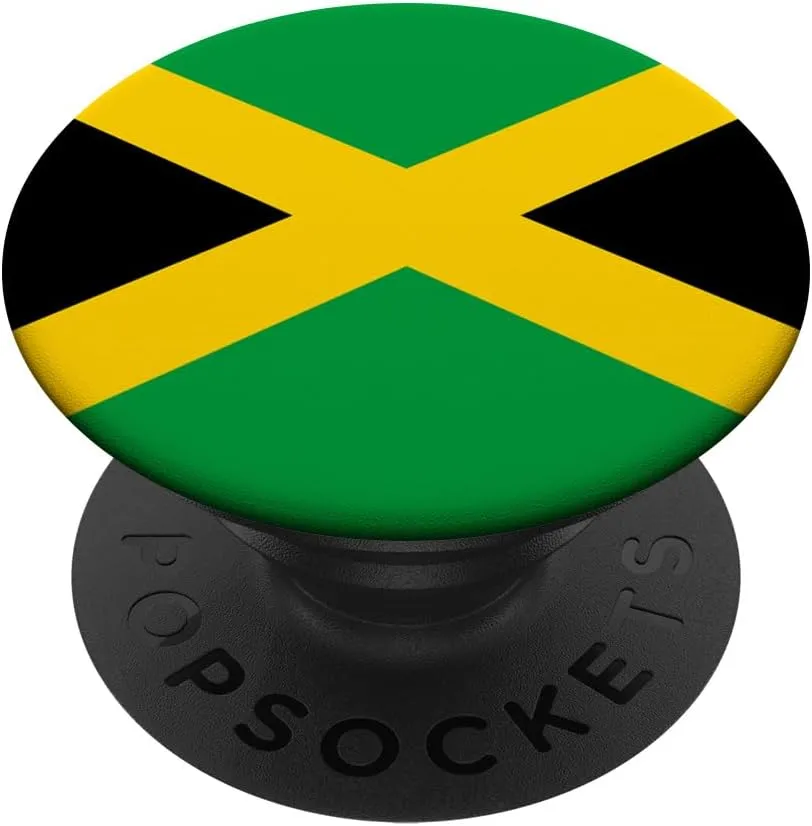 Jamaican flag Jamaica PopSockets PopGrip: Swappable Grip for Phones & Tablets PopSockets Standard PopGrip