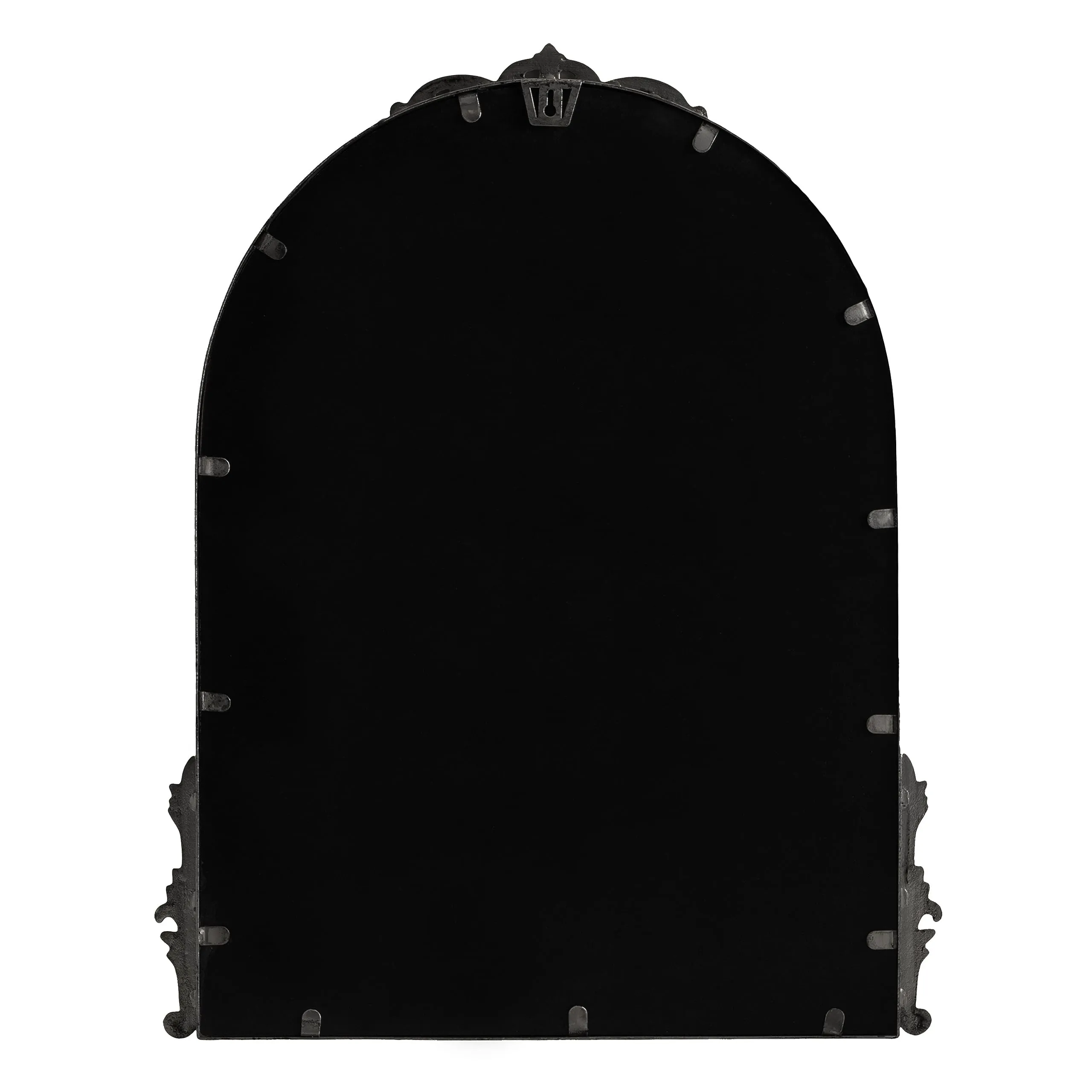 Kate and Laurel Myrcelle Traditional Arched Mirror, 25 x 33, Gold, Decorative Large Arch Mirror with Ornate Garland Detailing Along The Crown and Edges of The Frame