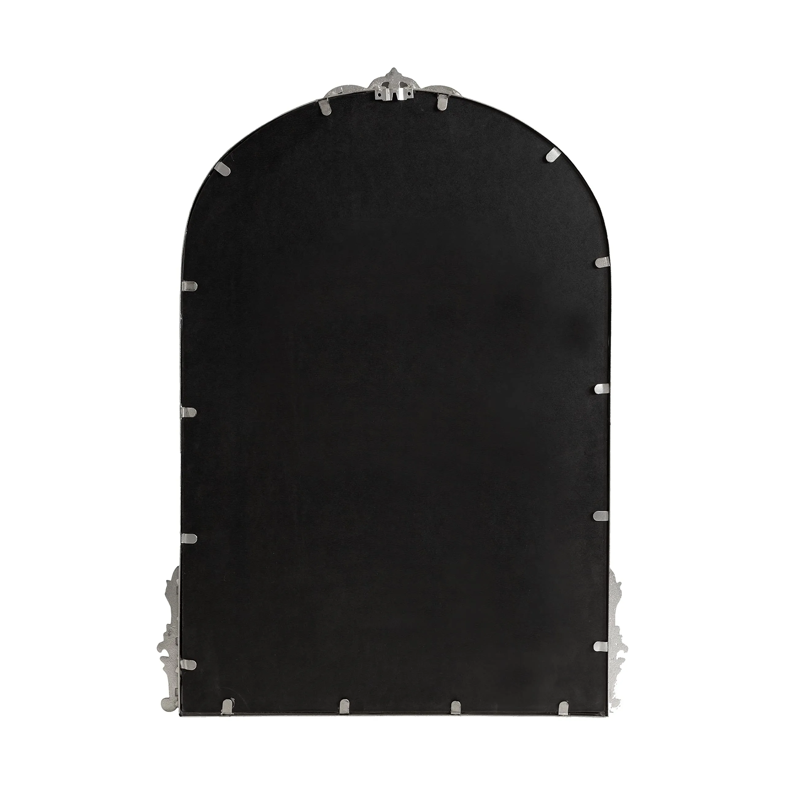 Kate and Laurel Myrcelle Traditional Arched Mirror, 25 x 33, Gold, Decorative Large Arch Mirror with Ornate Garland Detailing Along The Crown and Edges of The Frame