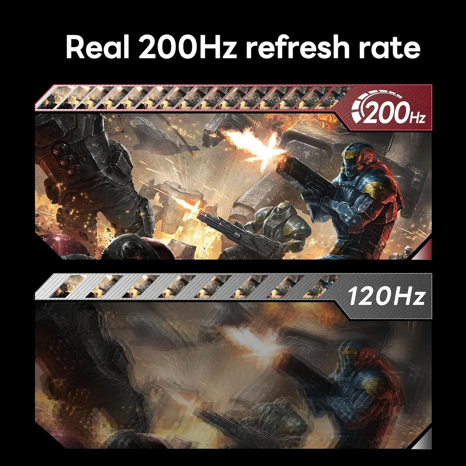 KOORUI 24 inch 200hz IPS Gaming Monitor HDR400 FHD1080p 1ms DCI-P3 90% DP HDMI Support Freesync 3-Side Frameless Computer Monitors G2411P