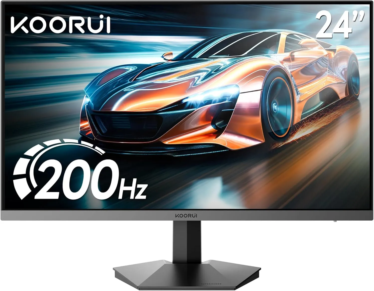 KOORUI 24 inch 200hz IPS Gaming Monitor HDR400 FHD1080p 1ms DCI-P3 90% DP HDMI Support Freesync 3-Side Frameless Computer Monitors G2411P