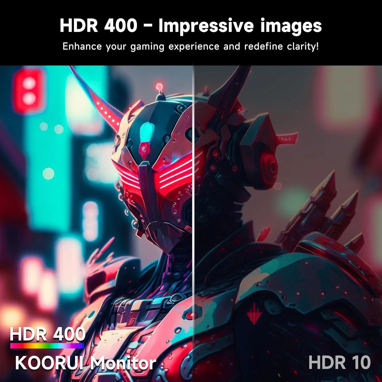 KOORUI 24 inch 200hz IPS Gaming Monitor HDR400 FHD1080p 1ms DCI-P3 90% DP HDMI Support Freesync 3-Side Frameless Computer Monitors G2411P