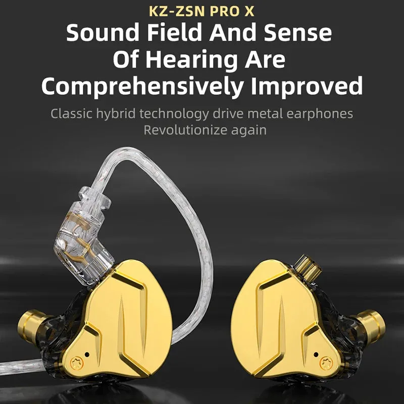 KZ ZSNProX 1DD 1BA HIFI Hybrid Driver In Ear Earphone Metal Monitor Earphone Bass Earbuds Sport Headset KZ ZSN PROX ZSX ZAX ZAR