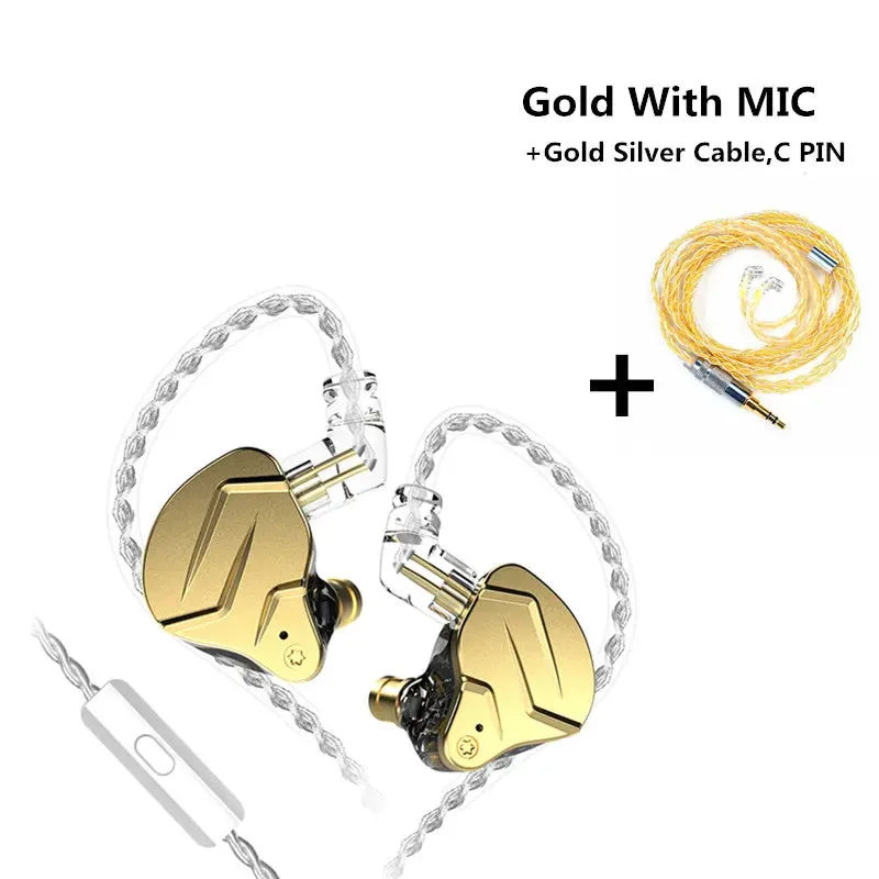 KZ ZSNProX 1DD 1BA HIFI Hybrid Driver In Ear Earphone Metal Monitor Earphone Bass Earbuds Sport Headset KZ ZSN PROX ZSX ZAX ZAR
